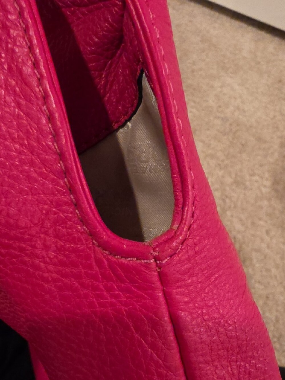 Michael Kors Austin Hobo Pink Pebbled Leather Shoulder Bag with Gold Hardware - Picture 12 of 15